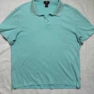 Calvin Klein Men's Light Blue Polo Shirt